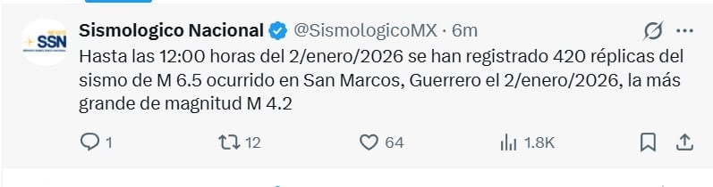 (X @SismologicoMX)