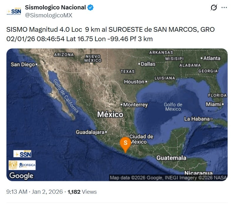(X @SismologicoMX)