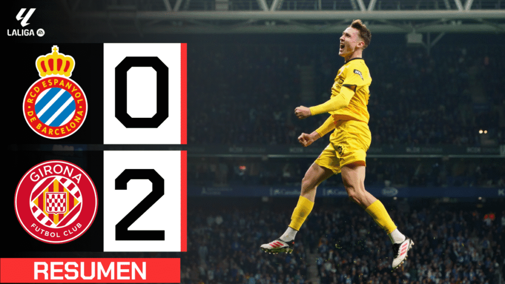 Espanyol 0-2 Girona FC: resumen y goles