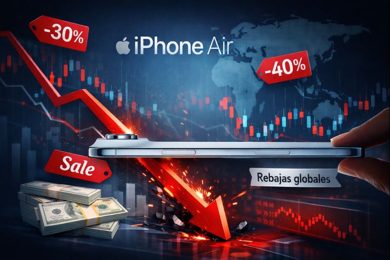 Apple recorta el precio del iPhone Air ante la débil demanda mundial