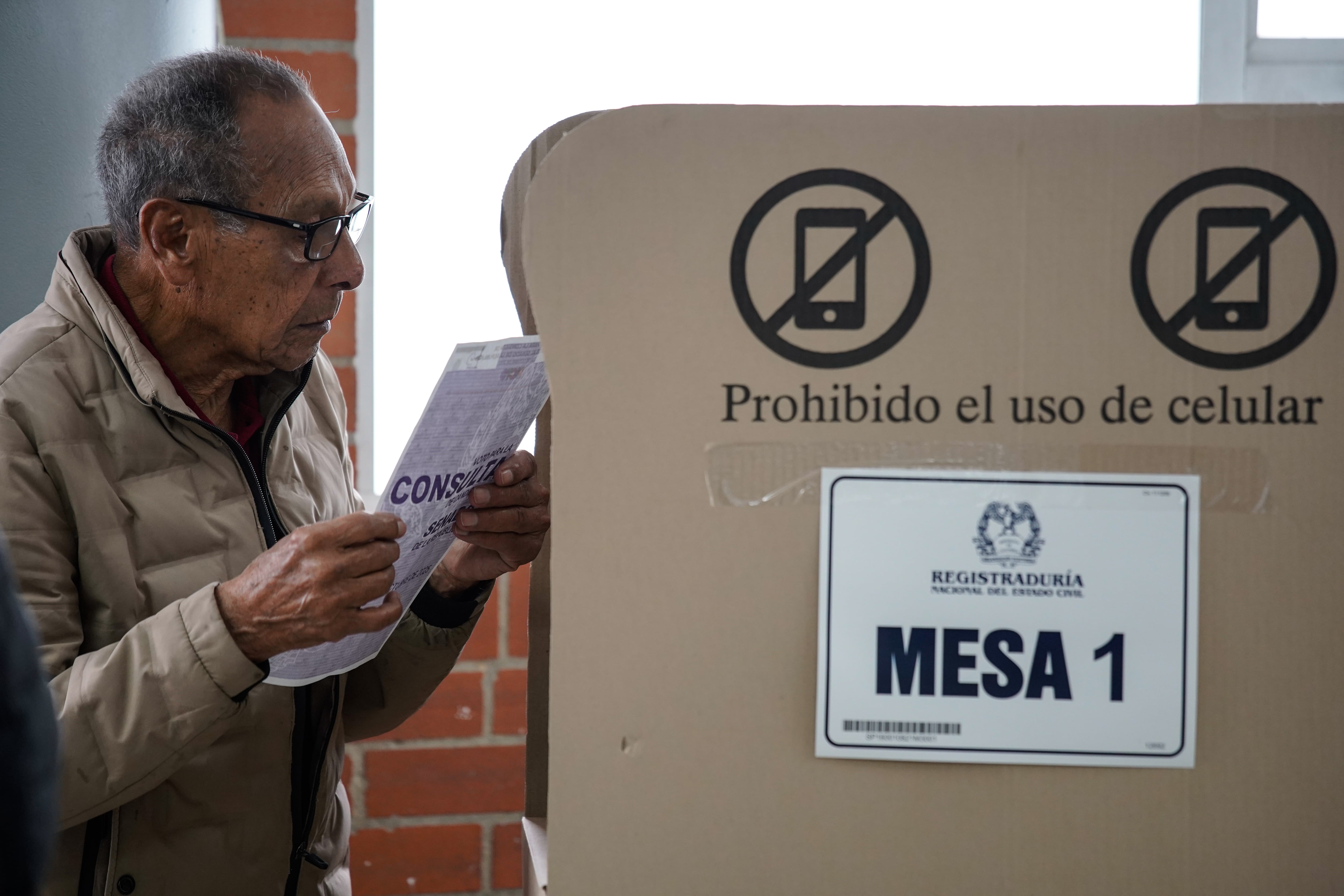 Votaciones en Bogotá, el 26 de octubre de 2025.