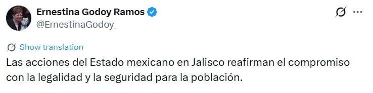 Godoy subrayó que la justicia “no es opcional”, sino un compromiso permanente con la población, y respaldó la actuación del Ejército y las fuerzas federales.