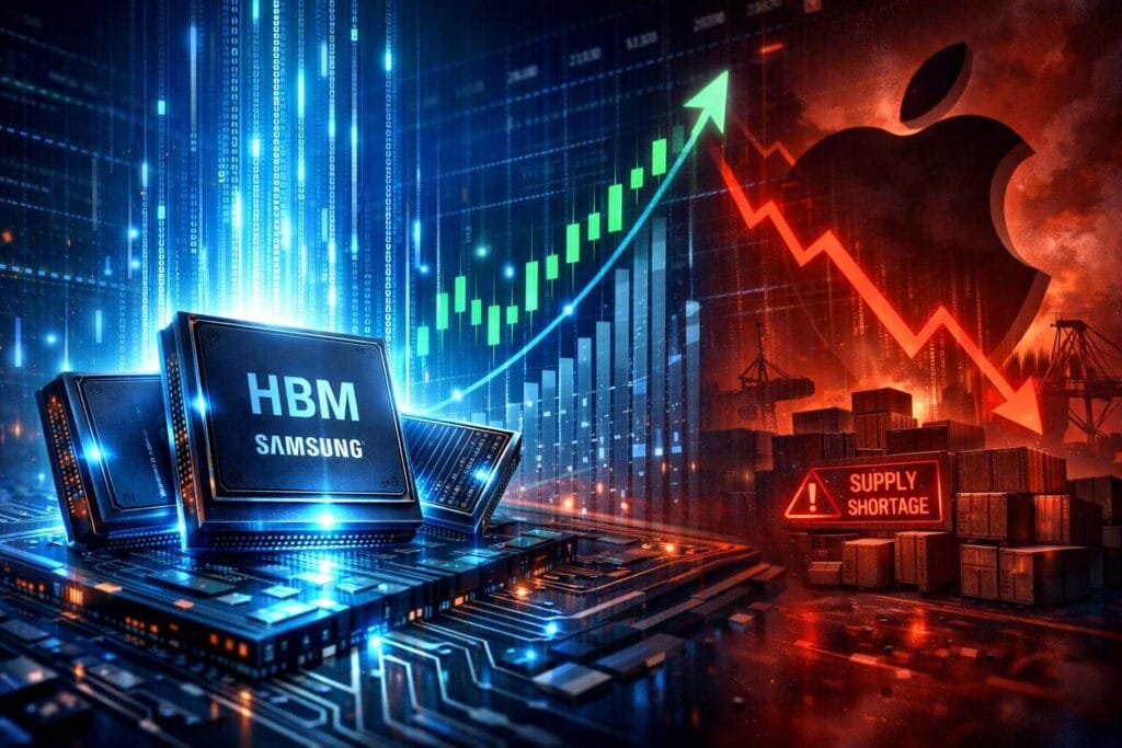 Samsung sube con la memoria HBM para IA y la escasez presiona a Apple