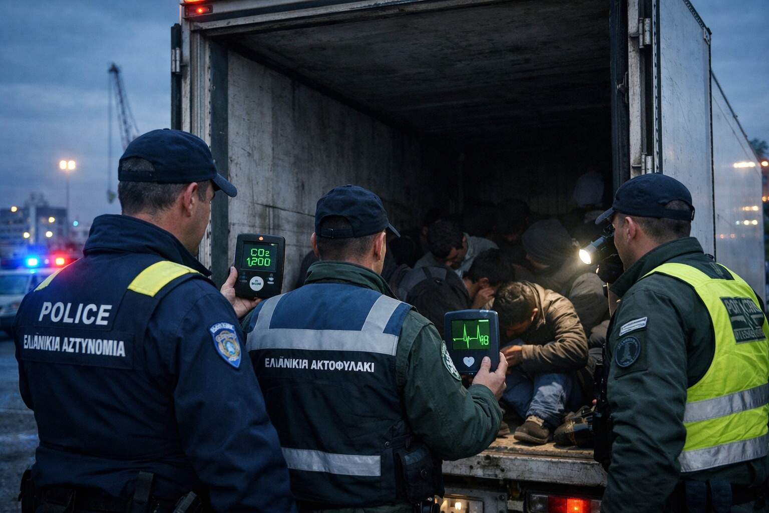 Grecia halla a ocho migrantes en un camión con sensores de latidos y CO₂