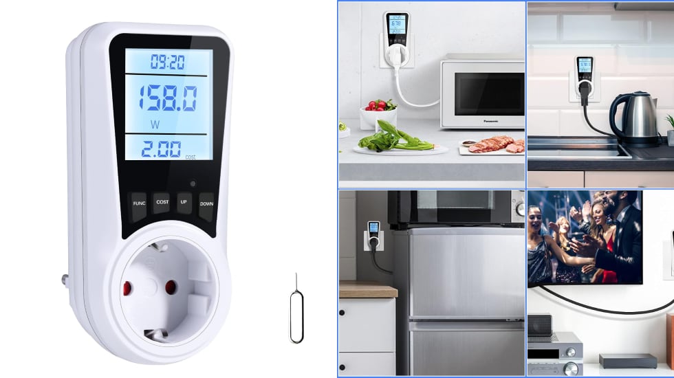 Este medidor de consumo eléctrico es compatible con múltiples aparatos.