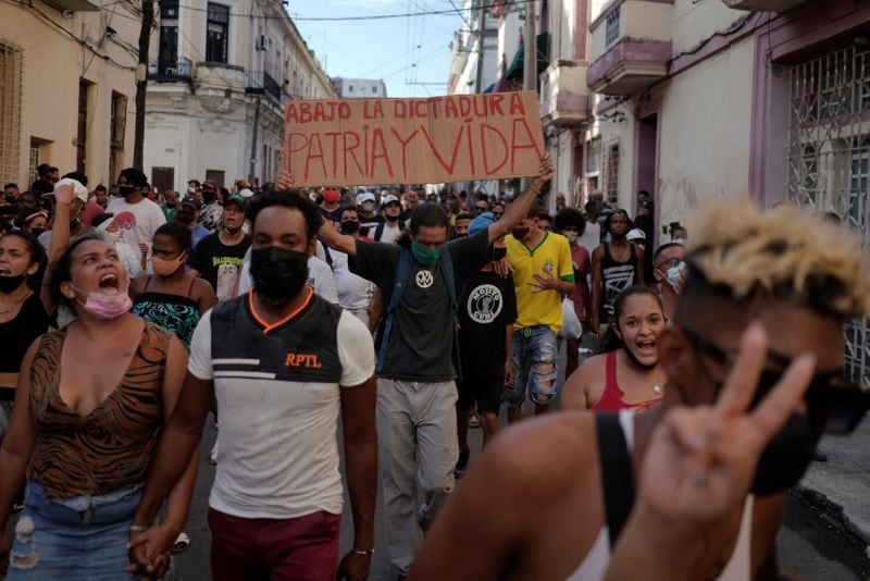 Muchos de los liberados participaron en las protestas del 11 de julio de 2021 en Cuba (Reuters)