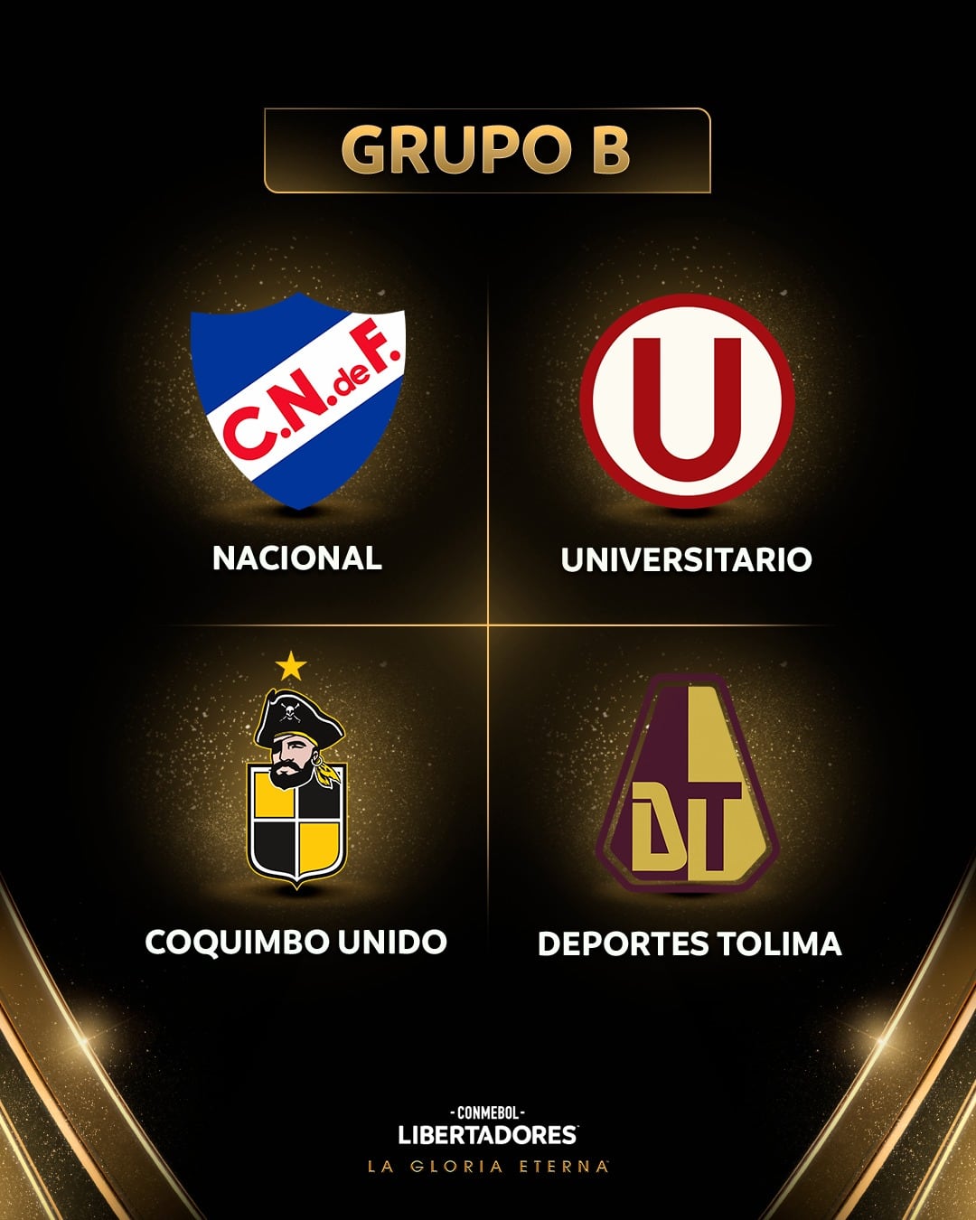 Grupo B de la Copa Libertadores 2026 - crédito Copa Libertadores/Instagram
