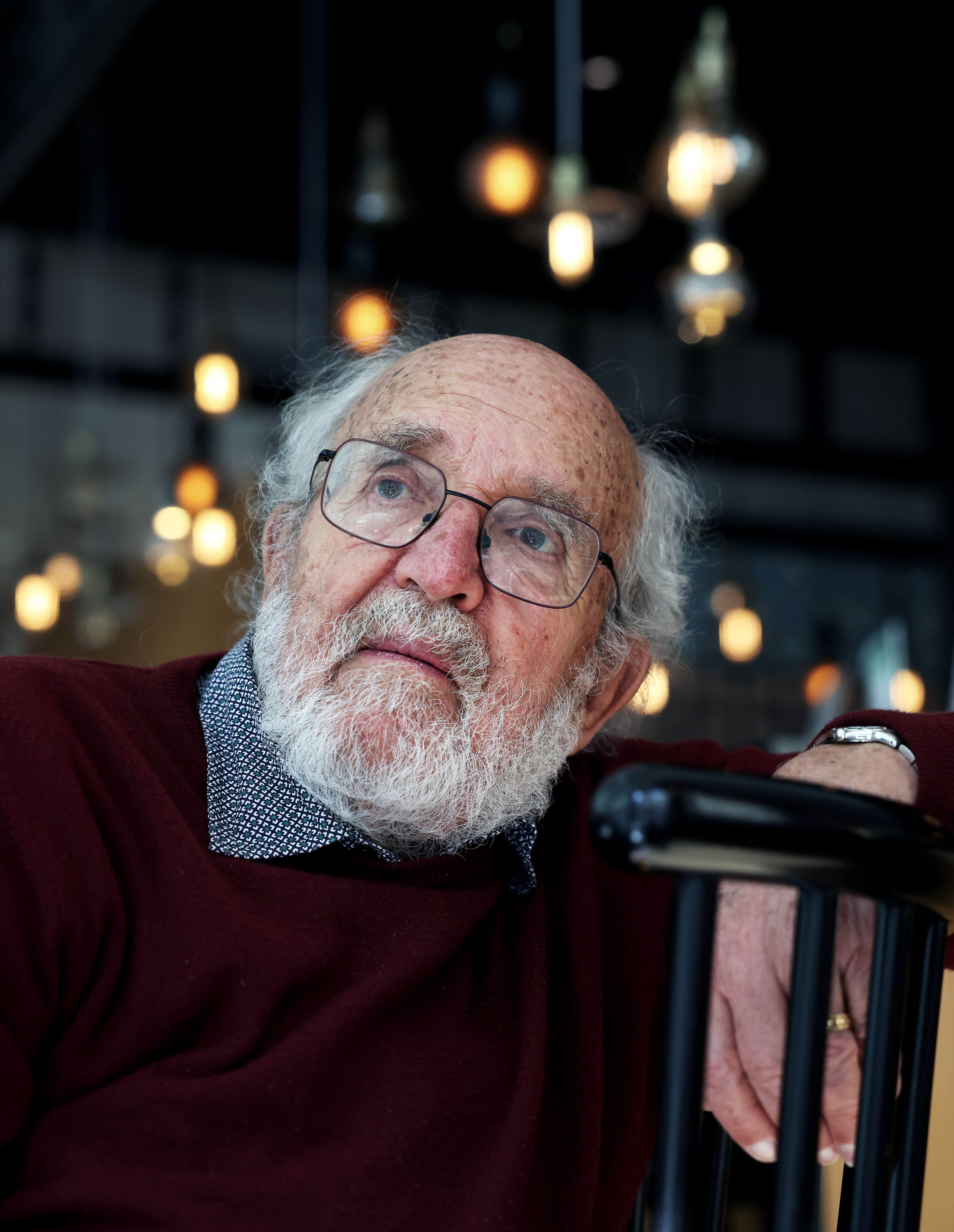 El astrónomo Michel Mayor, durante la entrevista el 13 de abril.