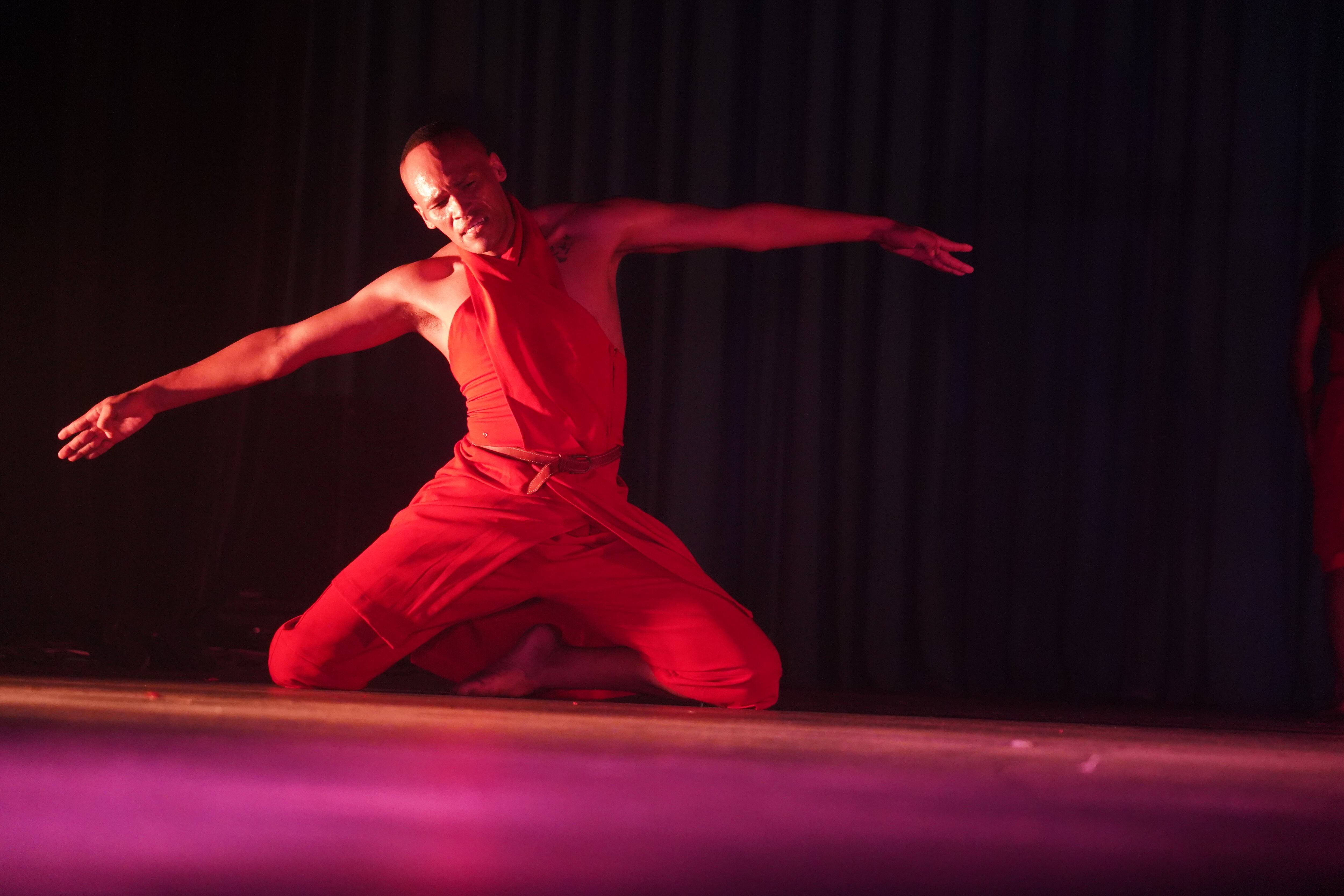 A dancer from the show “Zo! Mute” by Gregory Maqoma and Vincent Mantsoe at MASA in April.