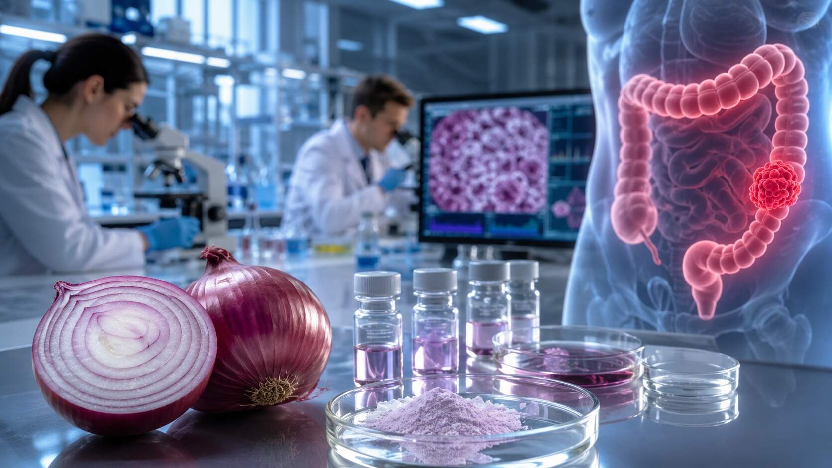 Un compuesto de la cebolla muestra potencial frente al cáncer colorrectal