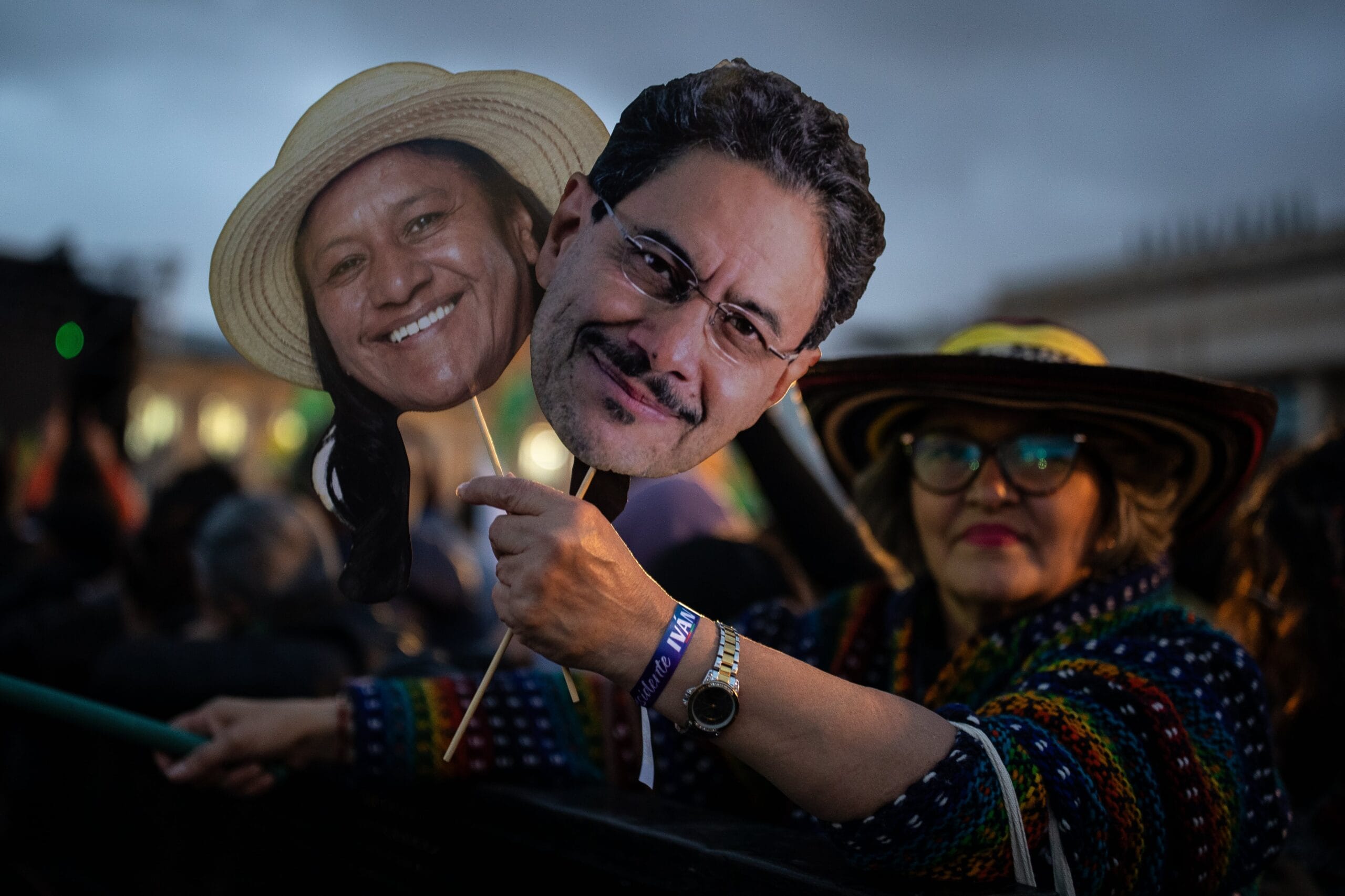 El cierre de campaña del candidato a la Presidencia Iván Cepeda en la ciudad de Bogotá, el 22 de mayo de 2026.