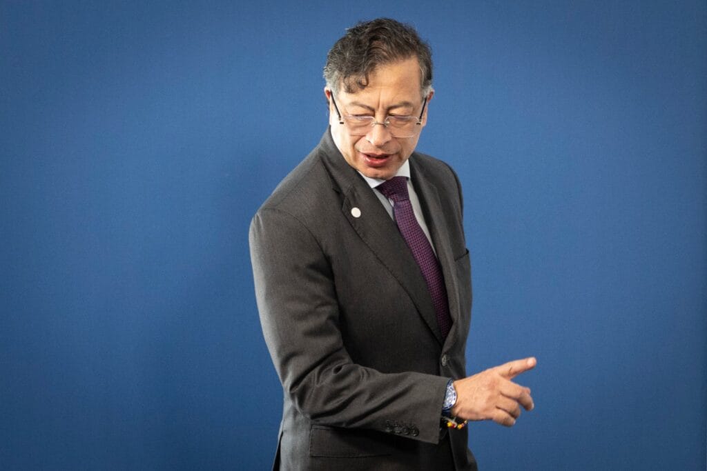 Gustavo Petro en Barcelona (España), el 18 de abril.