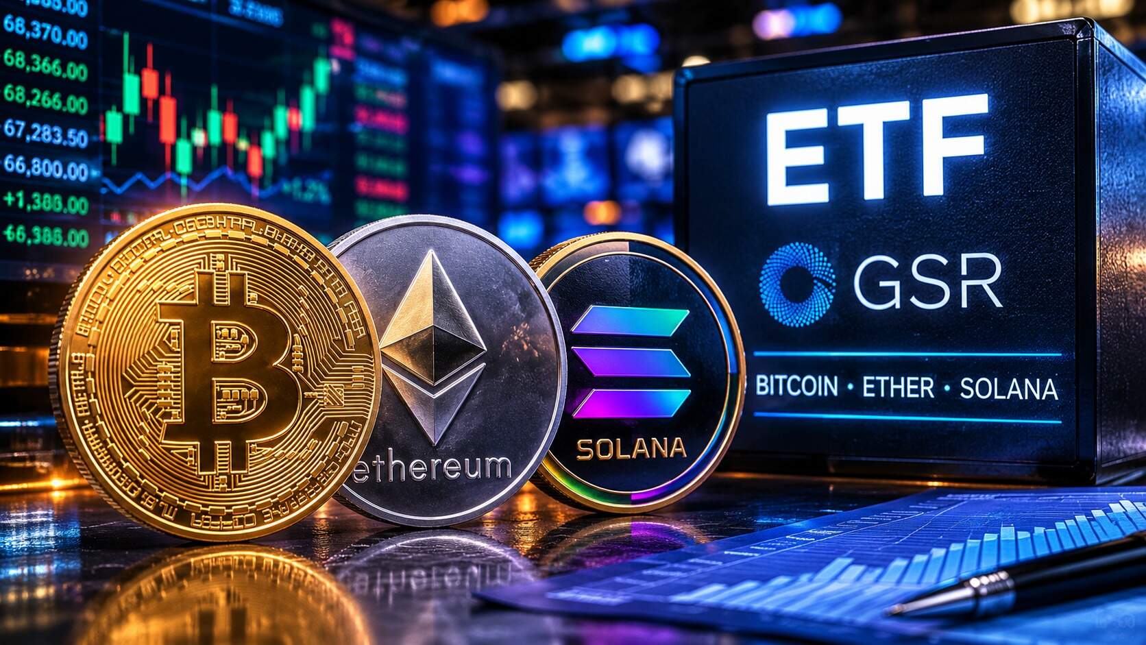 GSR lanza un ETF para invertir en Bitcoin, Ether y Solana en un solo fondo