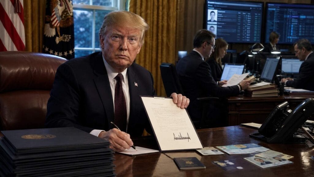Trump ordena a los bancos revisar el estatus migratorio de sus clientes