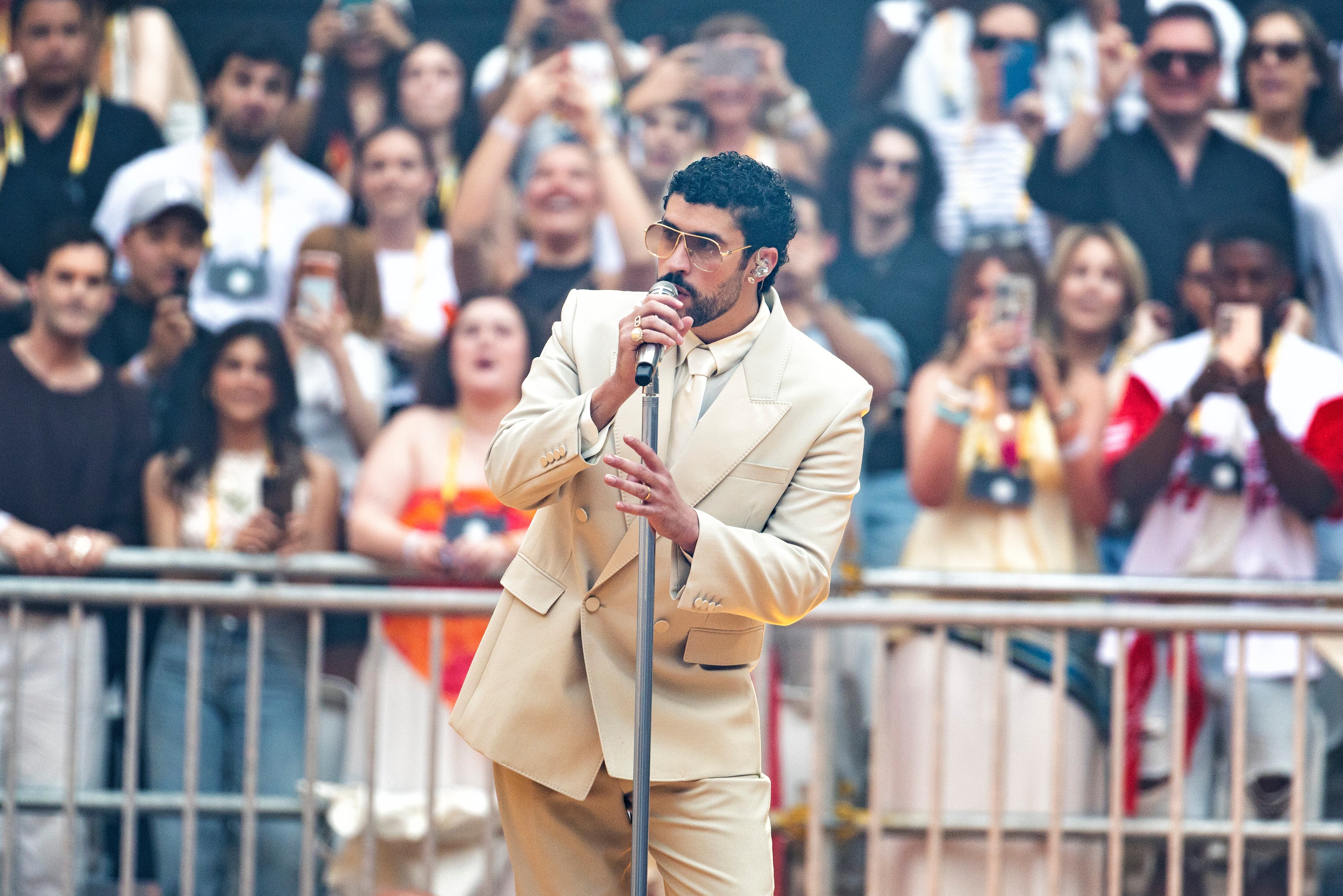 Imagen de Bad Bunny, en su concierto en el Metropolitano de Madrid.