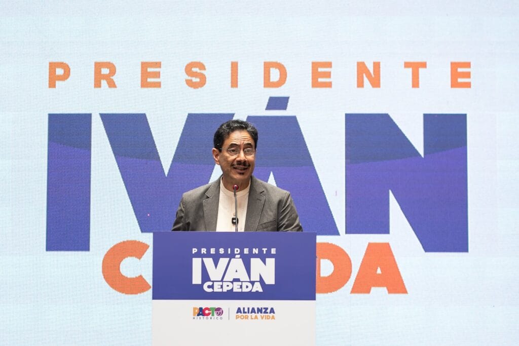 Iván Cepeda durante una rueda de prensa, en Bogotá, el 28 de mayo.