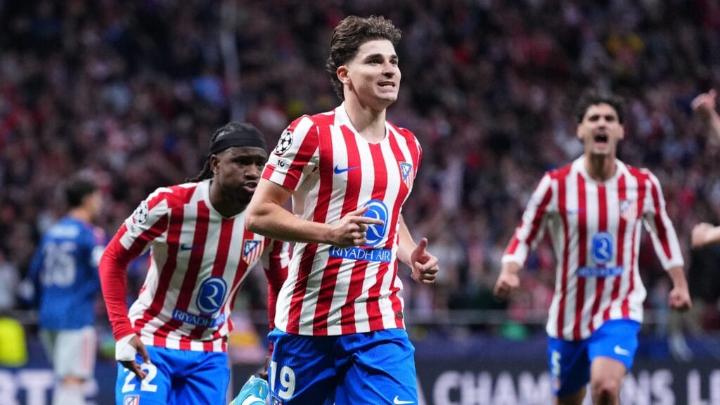 El delantero del Atlético de Madrid Julián Álvarez (AP Foto/Manu Fernández)
