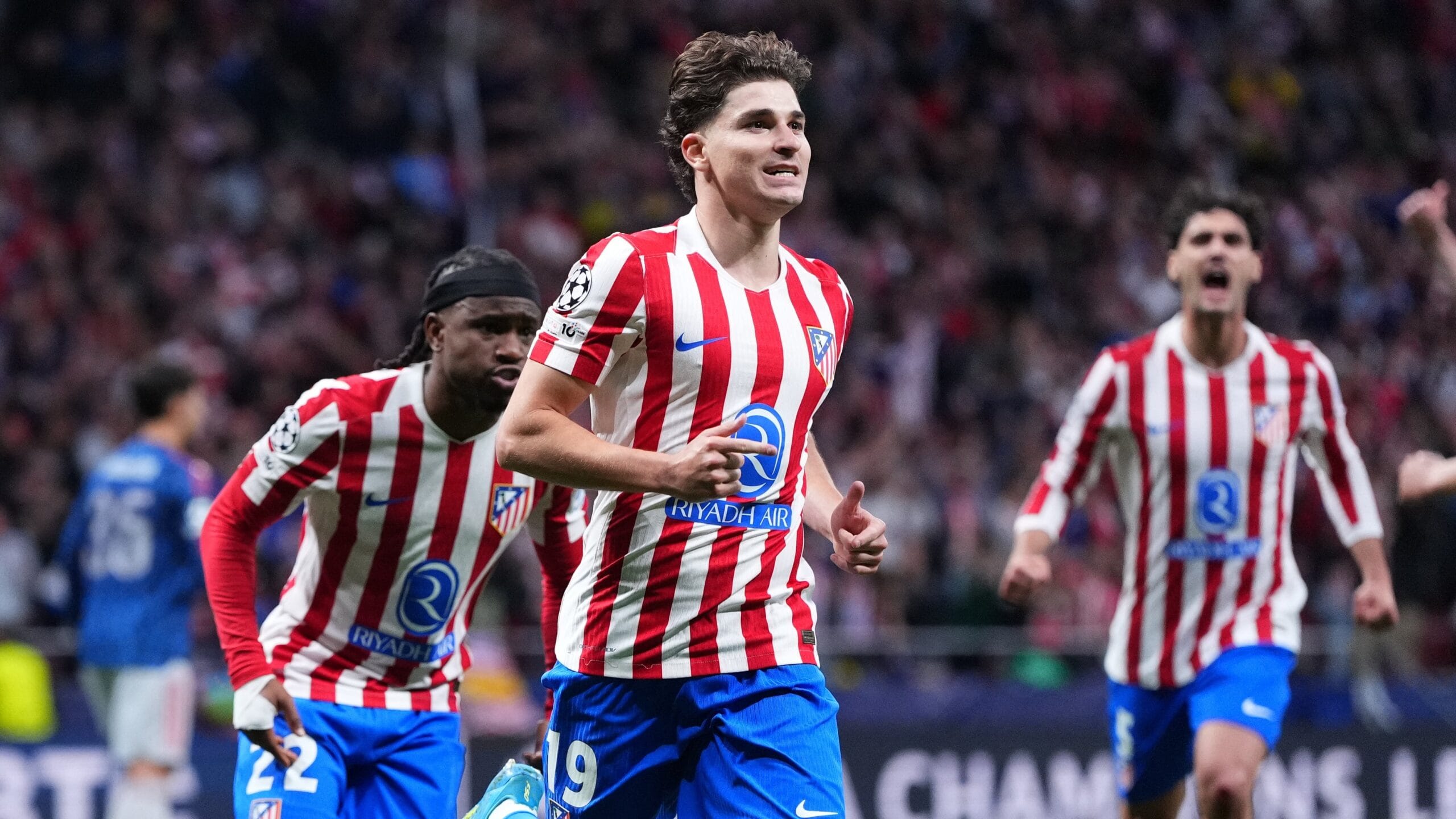 El delantero del Atlético de Madrid Julián Álvarez (AP Foto/Manu Fernández)