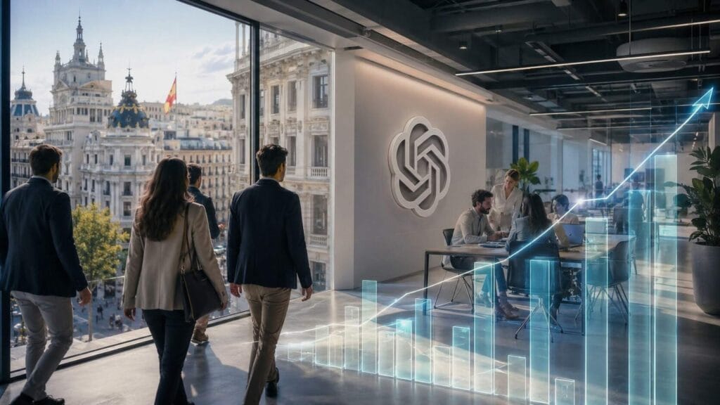 OpenAI abre oficina en Madrid: creciendo 40% en usuarios en España