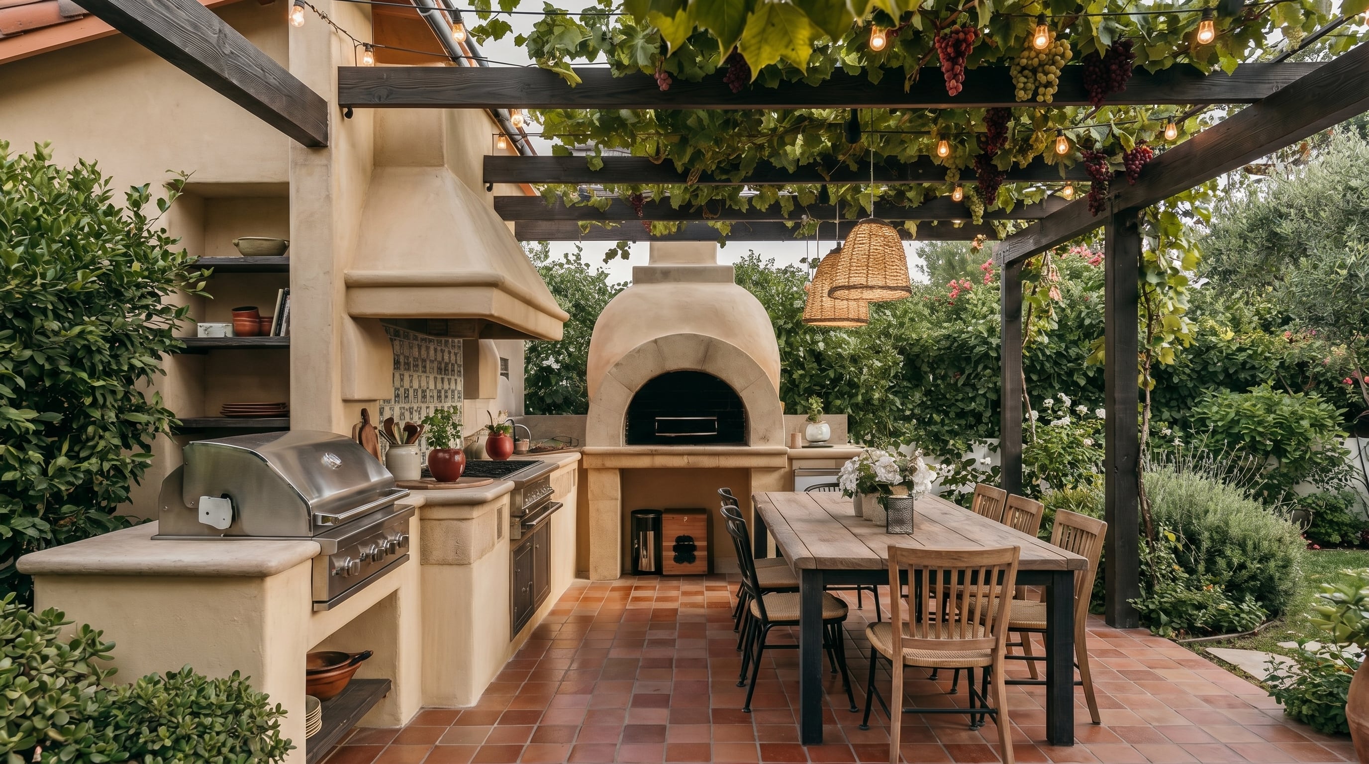 La cocina exterior pasa de ser un anexo a convertirse en una extensión funcional y acogedora del hogar. (Imagen Ilustrativa Infobae)
