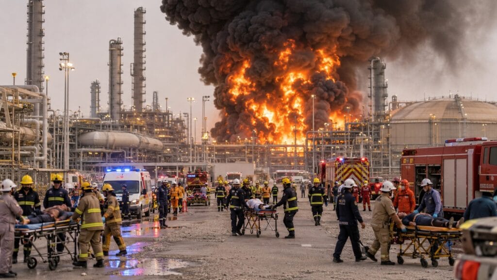 Explosión en planta de GNL de Qatar deja 54 heridos y 18 desaparecidos