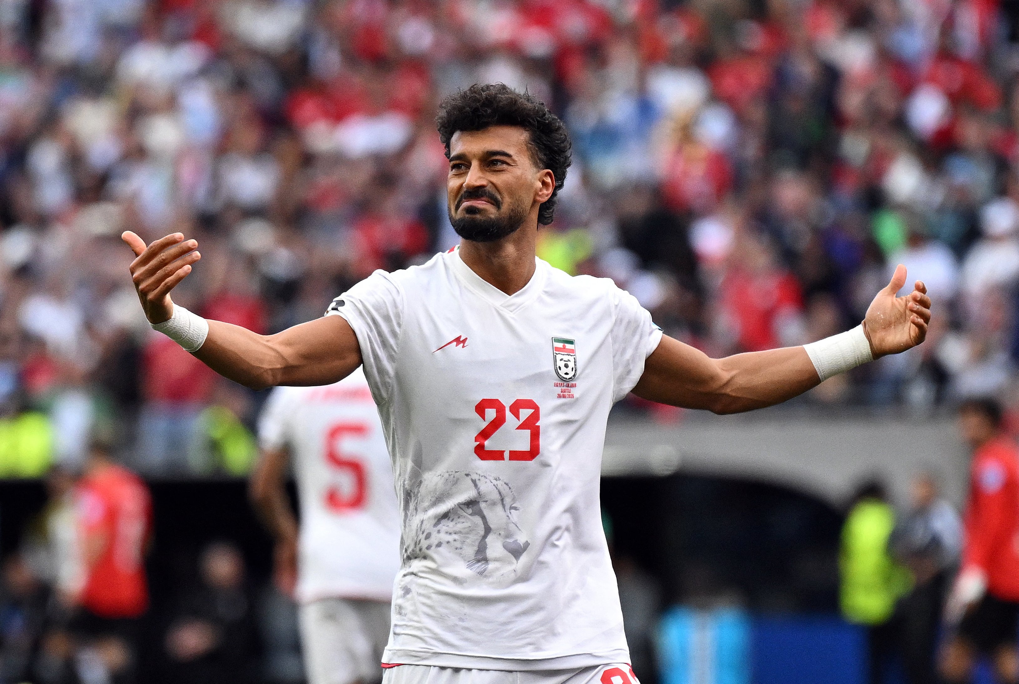 Ramin Rezaeian logró el empate de Irán ante Egipto por el Mundial 2026 - Crédito: Reuters.