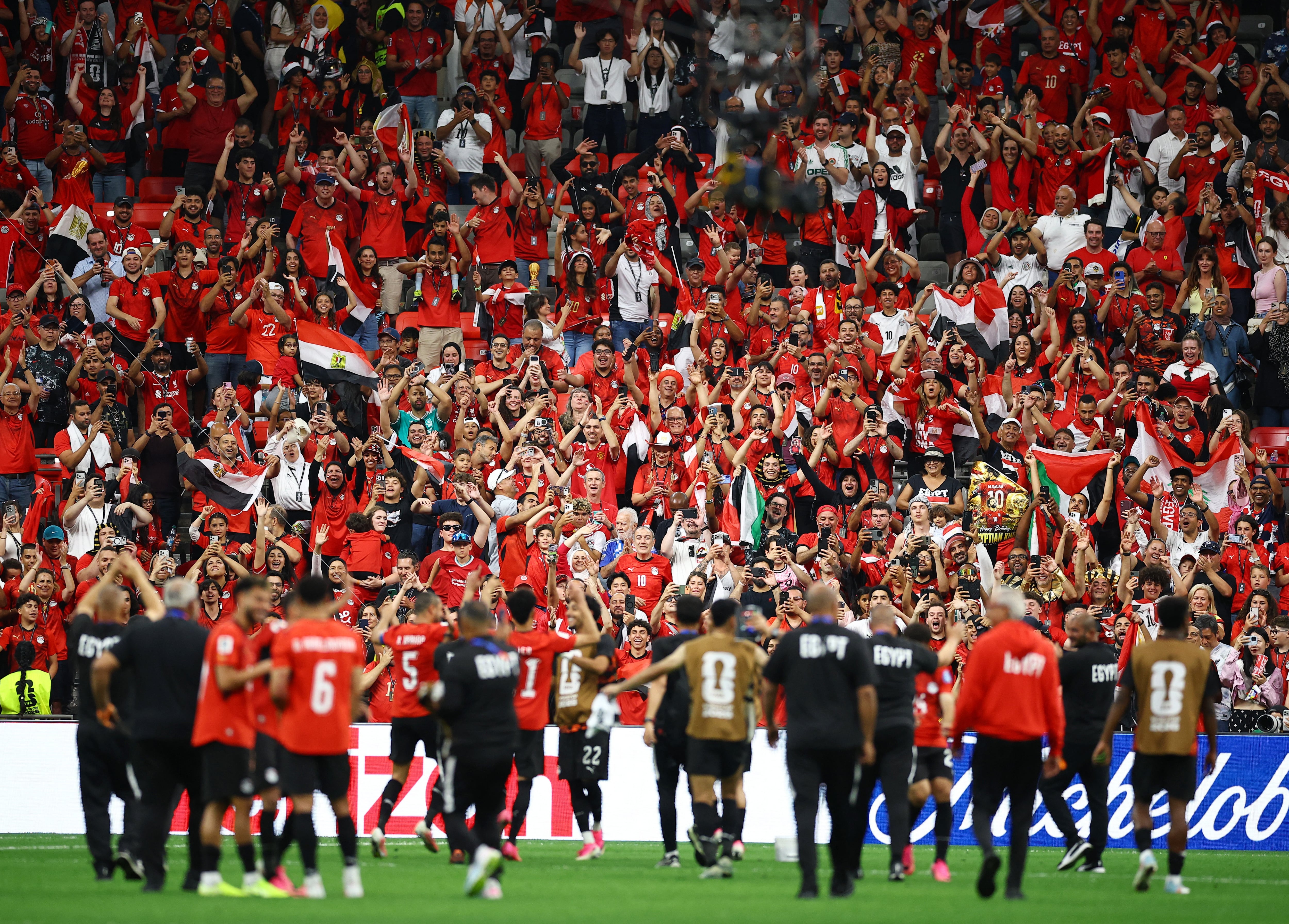 Egipto logró la primera victoria de su historia en una Copa del Mundo tras imponerse 3-1 sobre Nueva Zelanda la fecha anterior. Crédito: REUTERS/Agustin Marcarian
