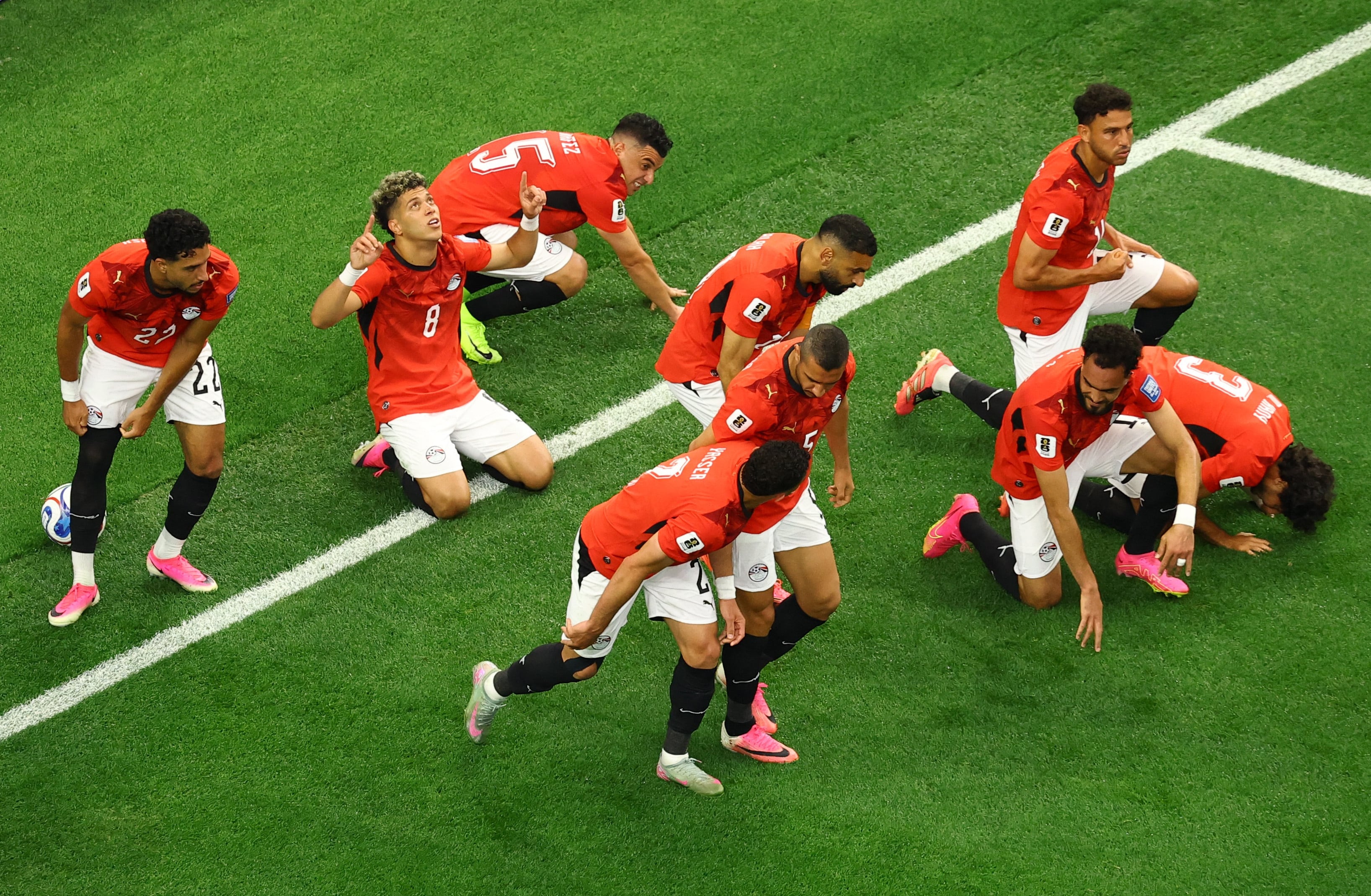 Emam Ashour celebrando el gol ante Australia-crédito Issei Kato/REUTERS