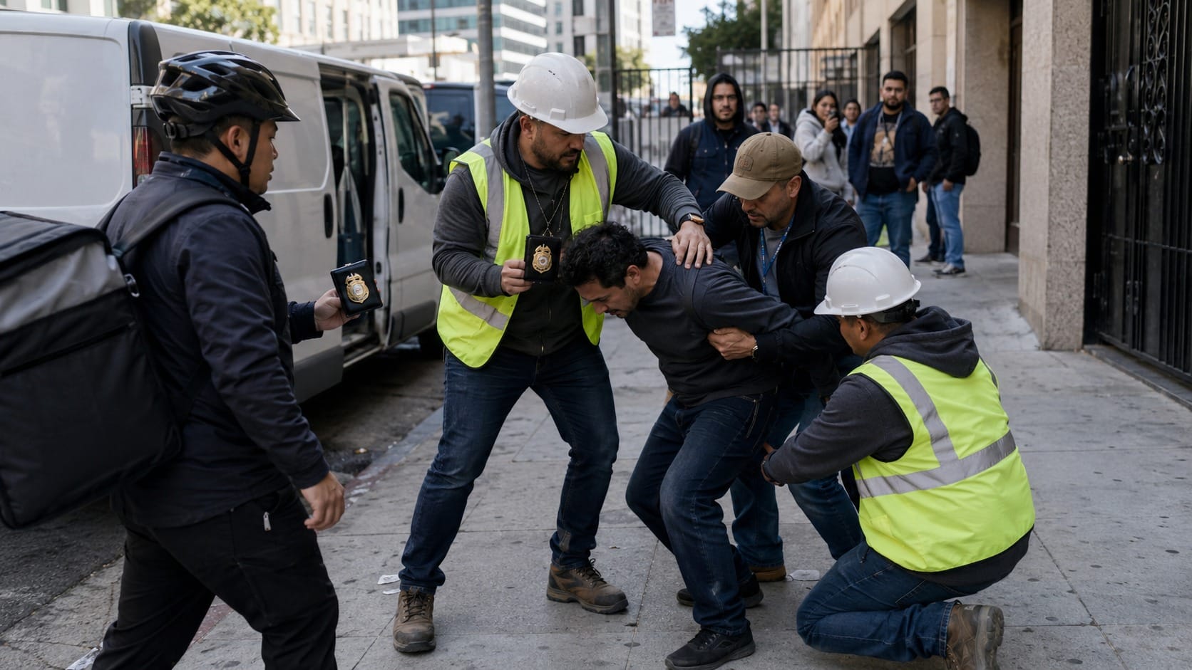 Agentes migratorios se disfrazan de obreros y repartidores para detener