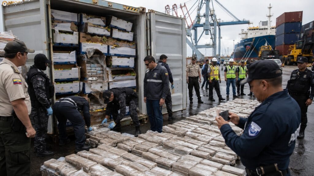 Ecuador incauta 1,7 toneladas de cocaína en un contenedor rumbo a Dinamarca