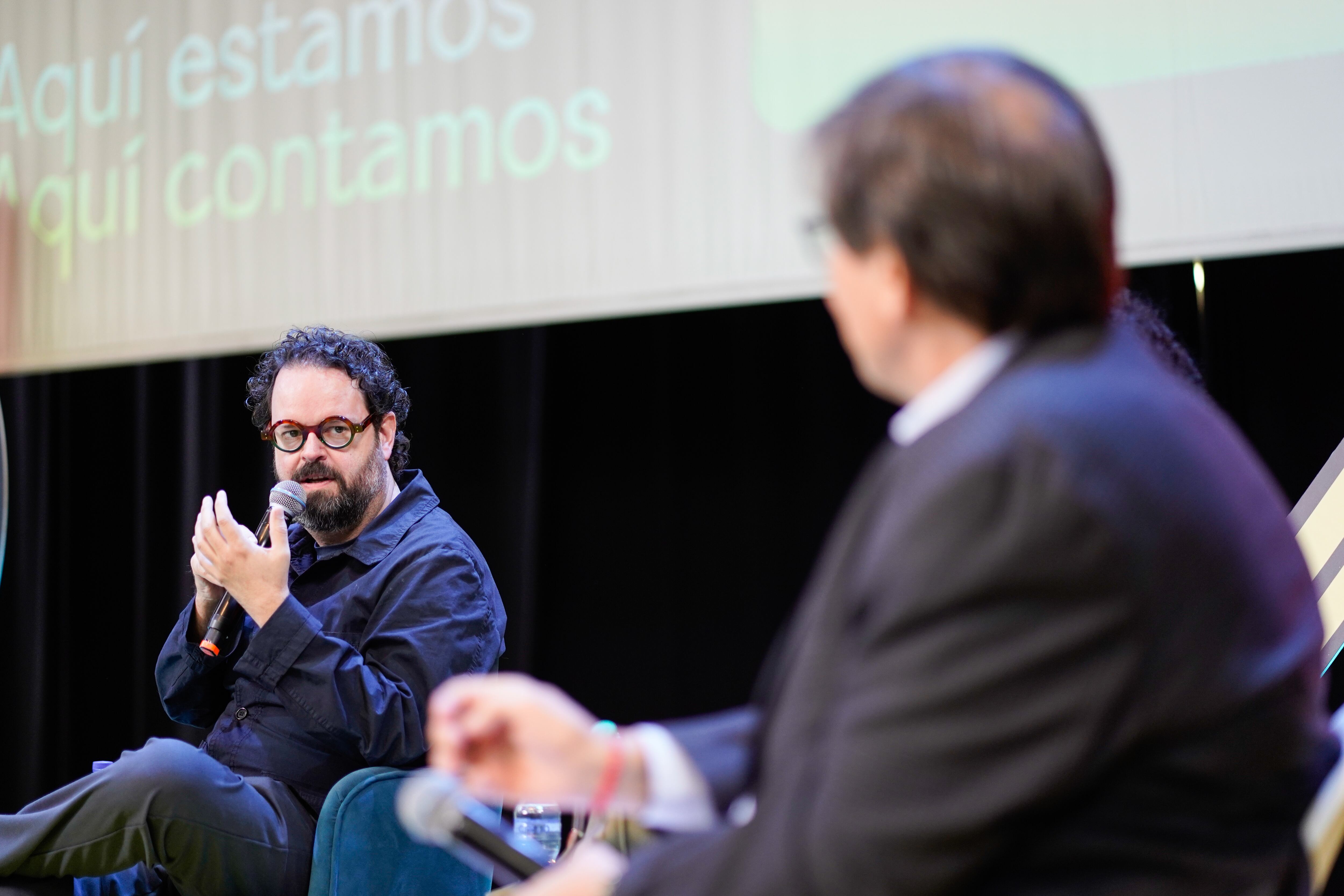 Javier Lafuente durante su intervención en el panel, este sábado.