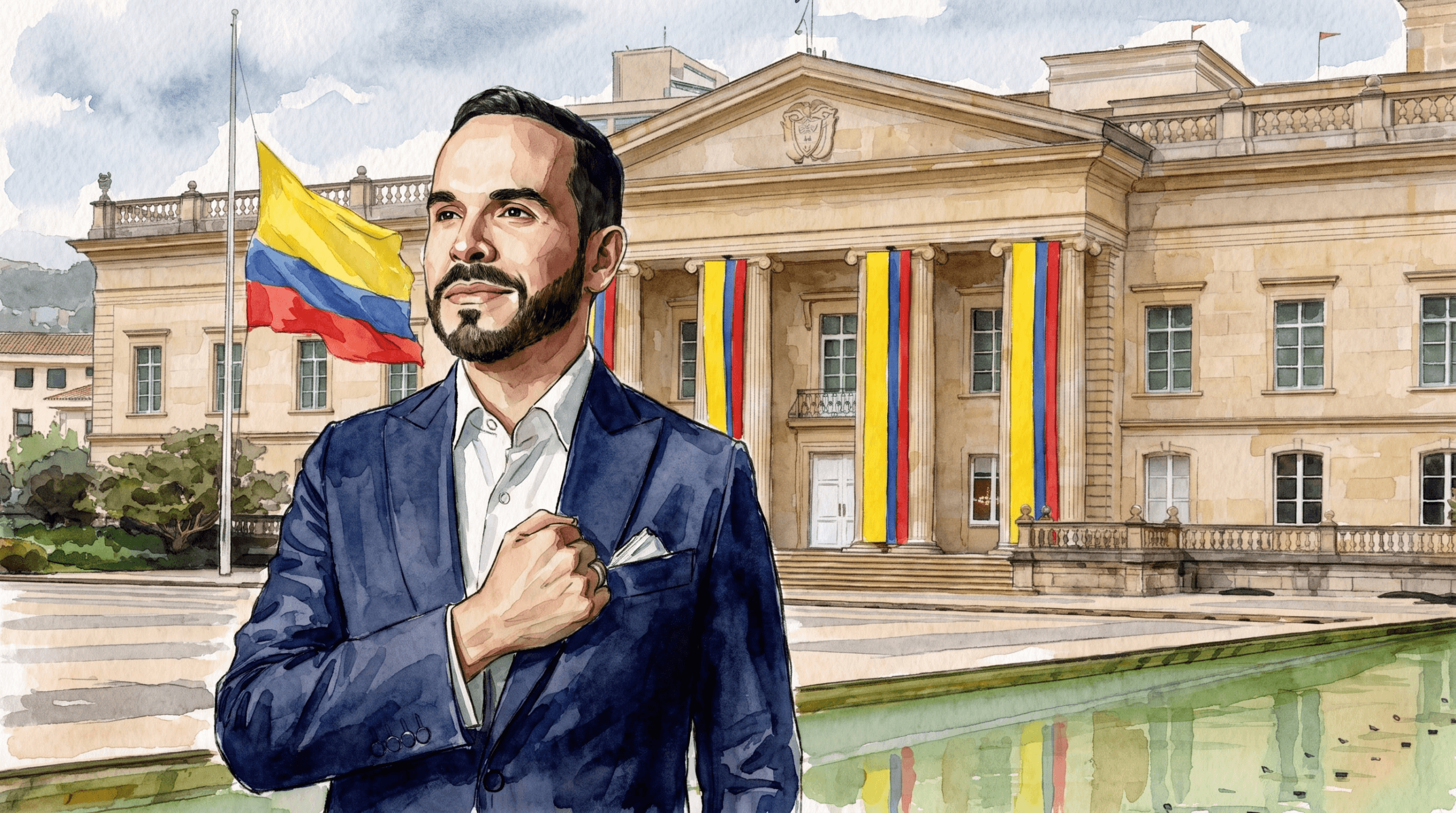 EN VIVO | Posesión presidencial: los detalles y movimientos clave del equipo de Abelardo de la Espriella - crédito Visuales IA/Campaña Abelardo de la Espriella y Presidencia de Colombia (Imagen Ilustrativa Infobae)
