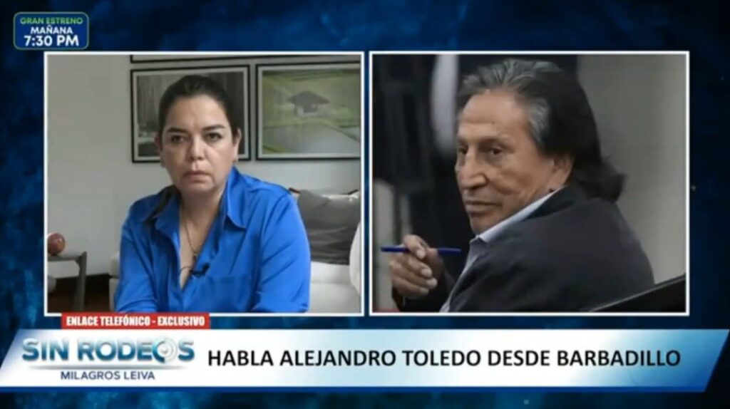 Alejandro Toledo cuestiona al equipo Lava Jato y respalda declaraciones de Ollanta Humala. Captura: Sin rodeos.