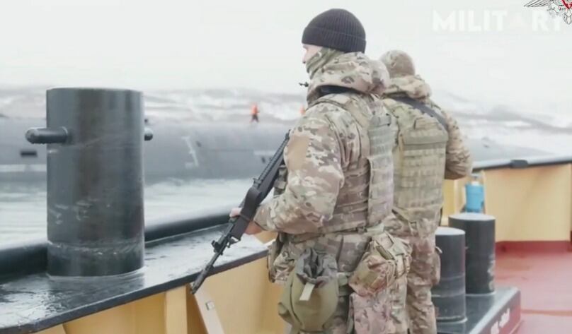 El K-563 Ulyanovsk es el sexto submarino de la serie Yasen-M y pasará más de un año en pruebas de mar antes de entrar en servicio (Captura de video)