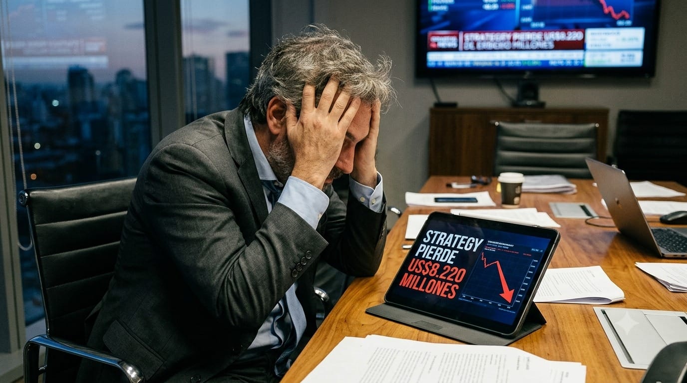 Strategy pierde US$8.220 millones por menor valor contable de todos sus bitcoin