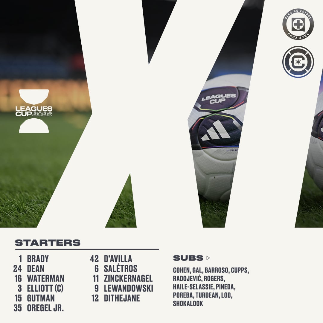 El once titular del Chicago Fire para enfrentar a Cruz Azul. (X/ @ChicagoFire)
