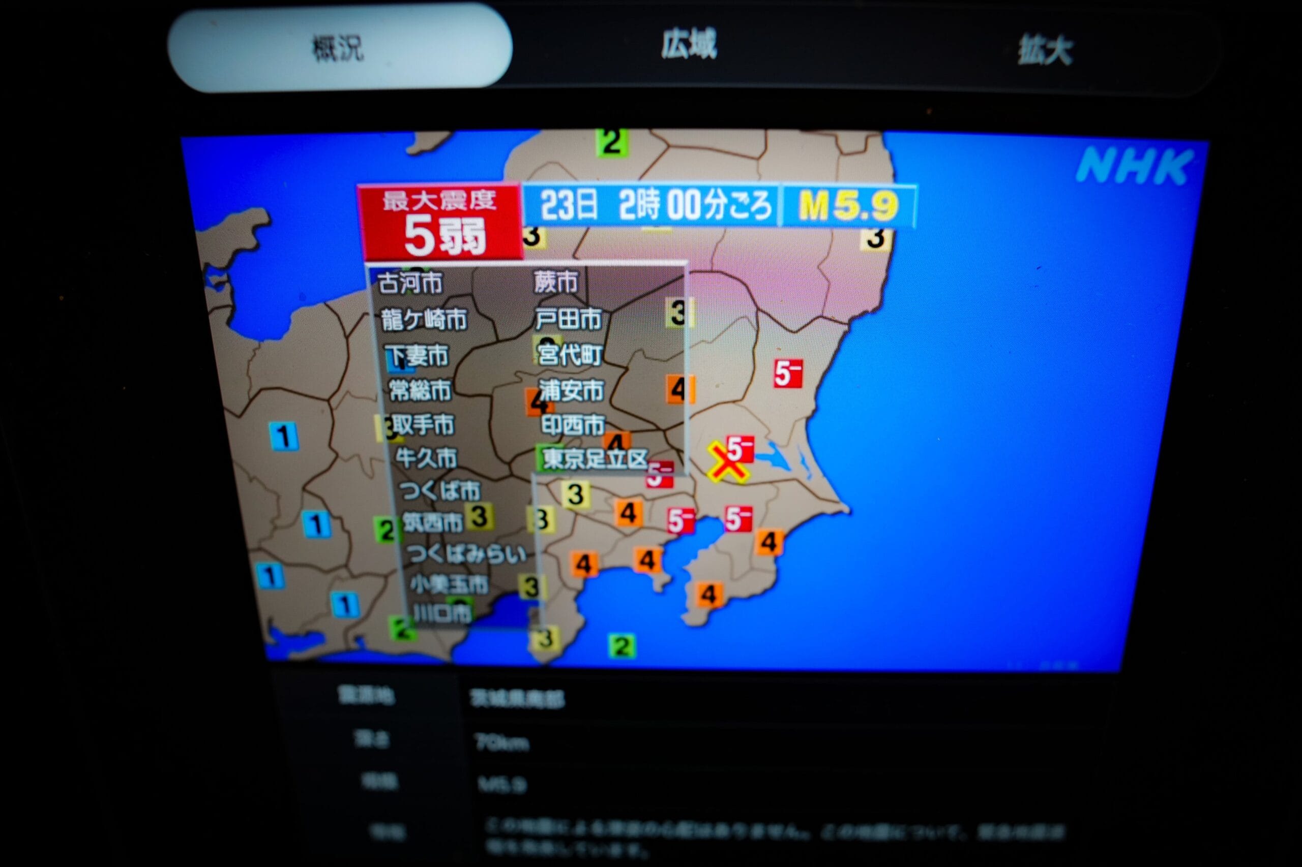 Un terremoto de magnitud 5,9 sacude la región de Tokio y causa una treintena de heridos