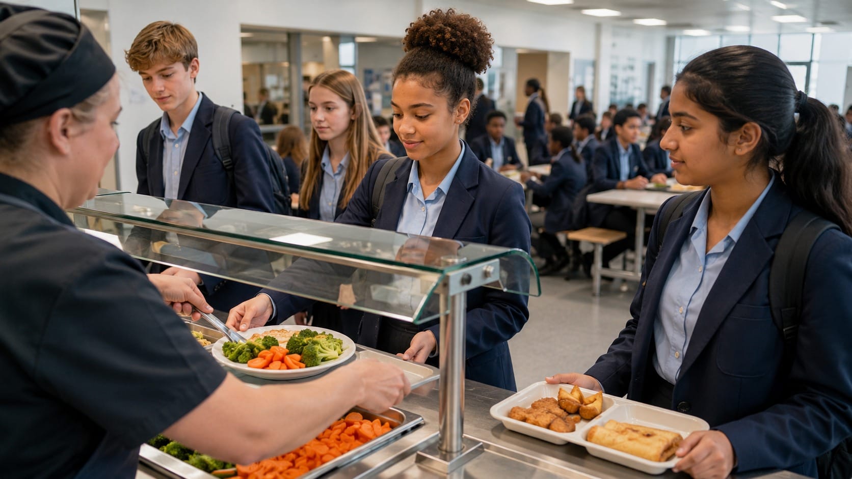 Tres de cada cuatro institutos ingleses incumplen normas sobre comida saludable