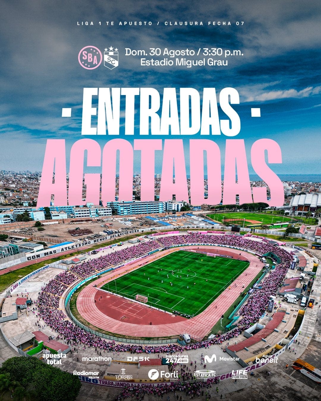 El estadio Miguel Grau del Callao lucirá al 100% de capacidad para el duelo contra Sporting Cristal. - Crédito: Sport Boys