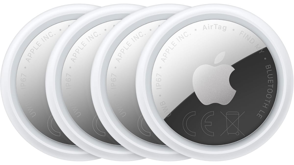 Set de cuatro localizadores Apple AirTag.
