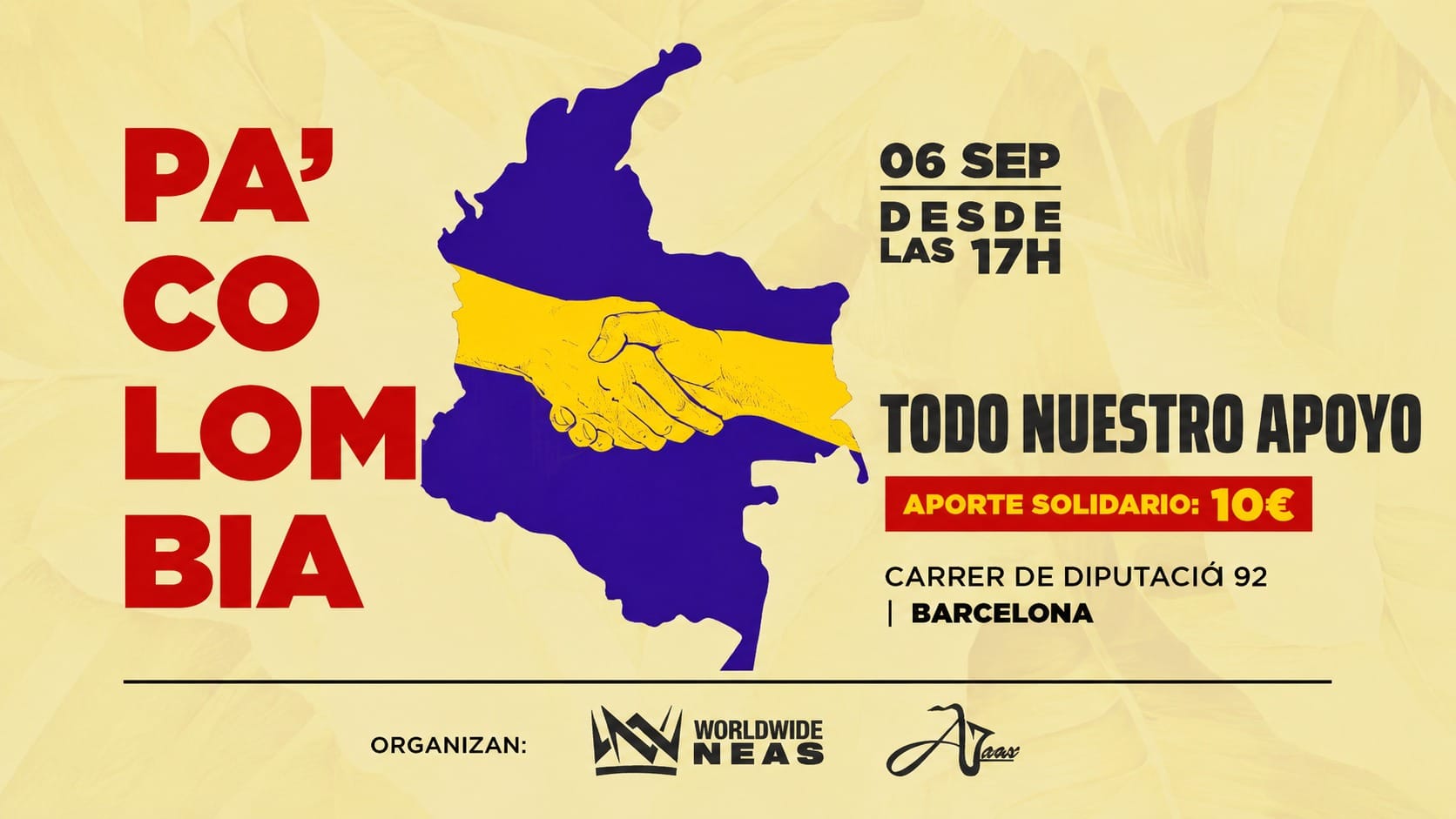 Barcelona se une a Colombia: diez horas de música, cultura y solidaridad en vivo