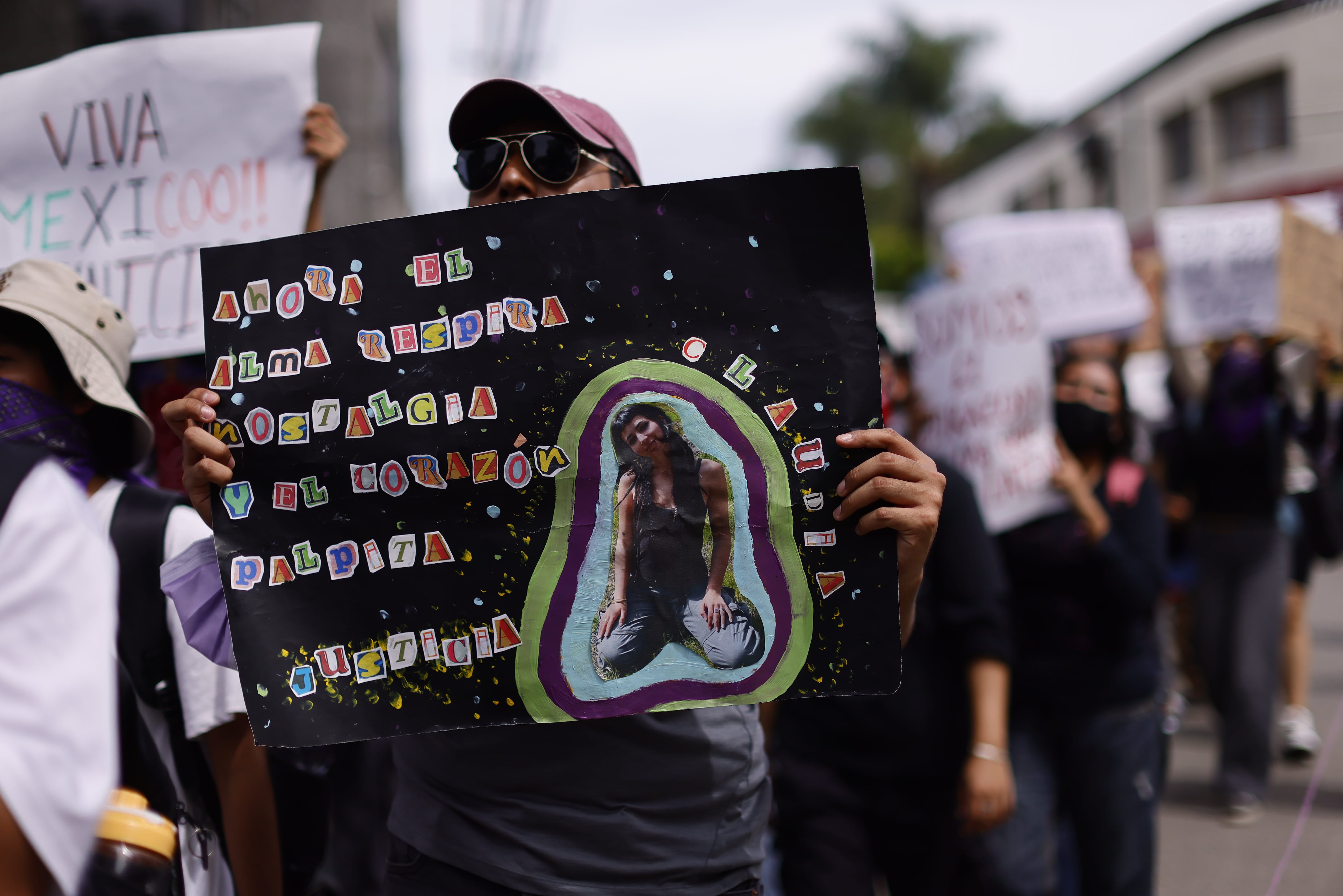Marcha por Claudia Tacoronte, en Cuernavaca, el 15 de septiembre.