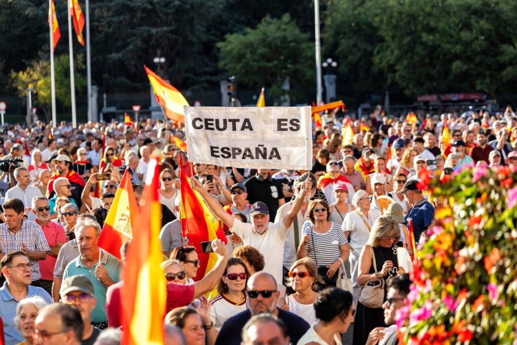 Asistentes a la manifestación con motivo del Día de Ceuta en Madrid, el pasado 2 de septiembre.