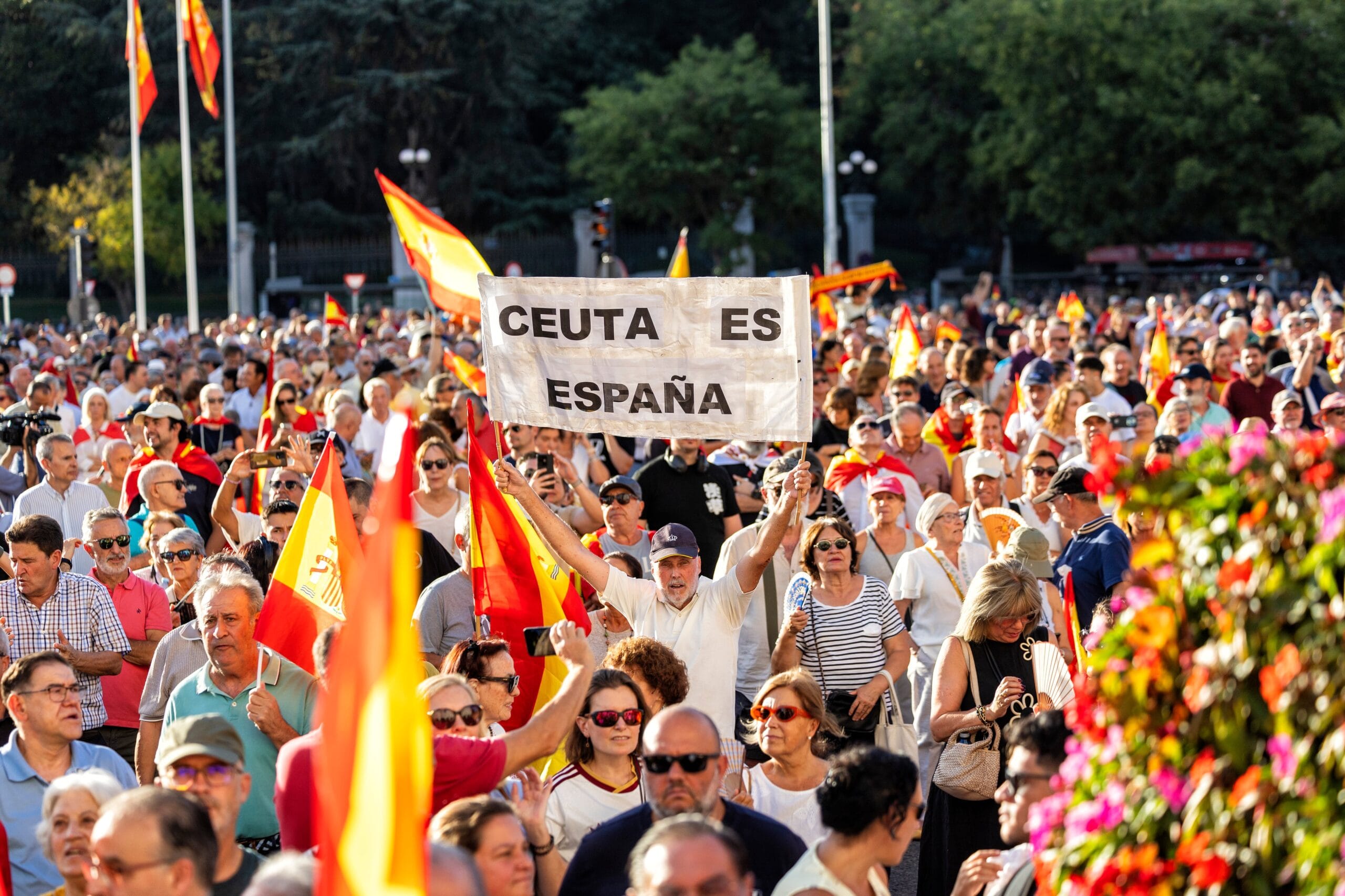 Asistentes a la manifestación con motivo del Día de Ceuta en Madrid, el pasado 2 de septiembre.