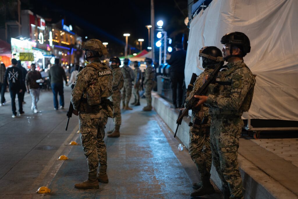 Dispositivo de seguridad en Mazatlán, Sinaloa, el 16 de febrero.