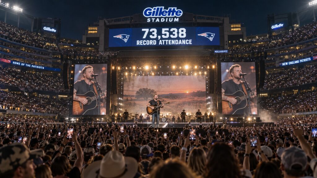 Zach Bryan reúne 73.538 fans y bate el récord de asistencia en Gillette Stadium