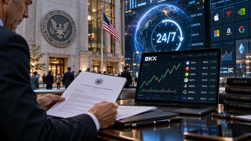 OKXICE notifica a la SEC su plan de negociar acciones tokenizadas las 24 horas