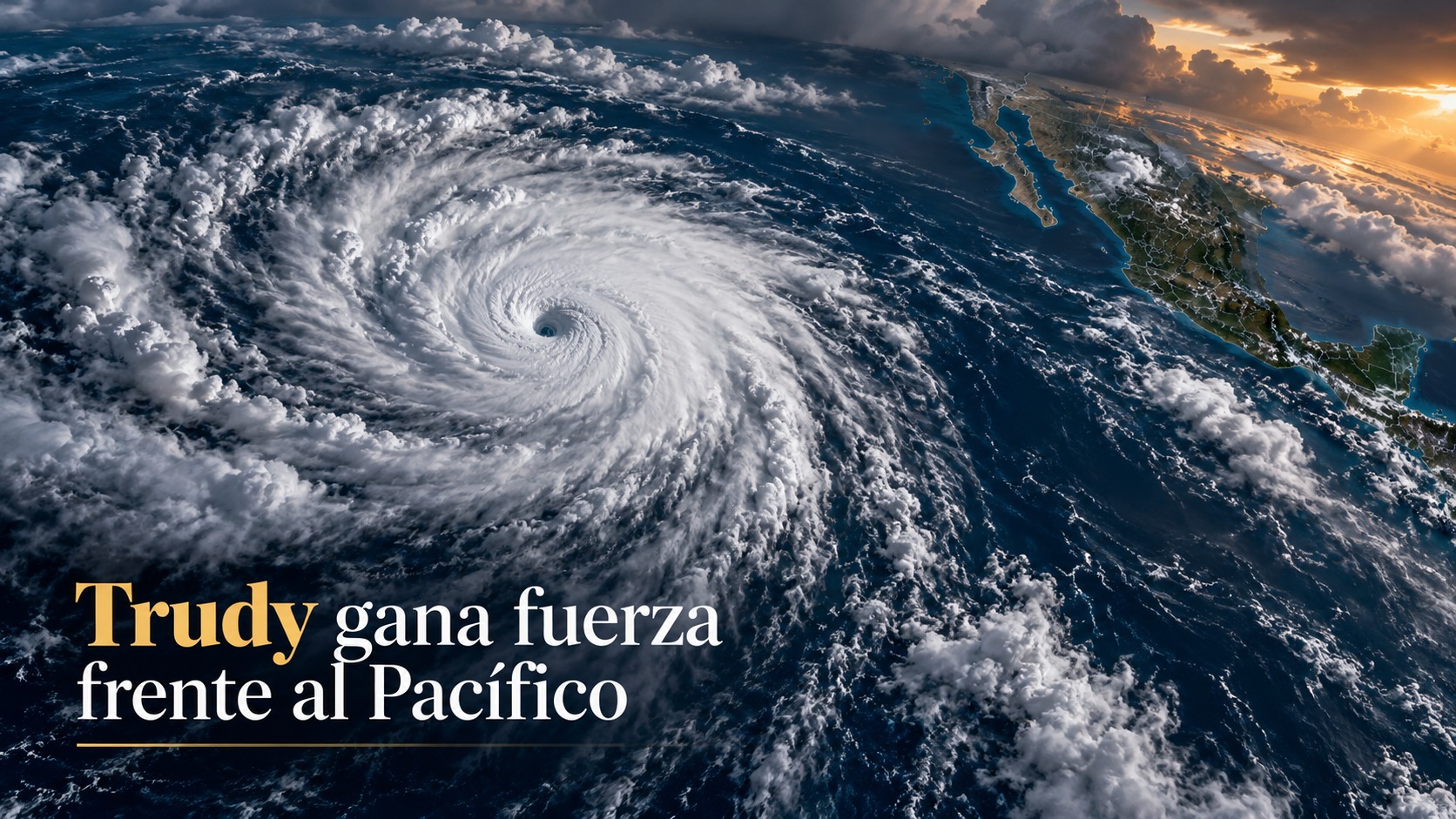 Trudy gana fuerza frente al Pacífico y activa alertas en el occidente mexicano