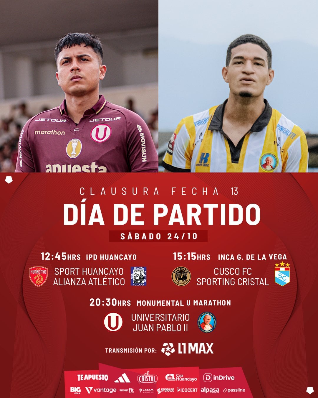 Programación de partidos de sábado 24 de octubre por el Torneo Clausura 2026