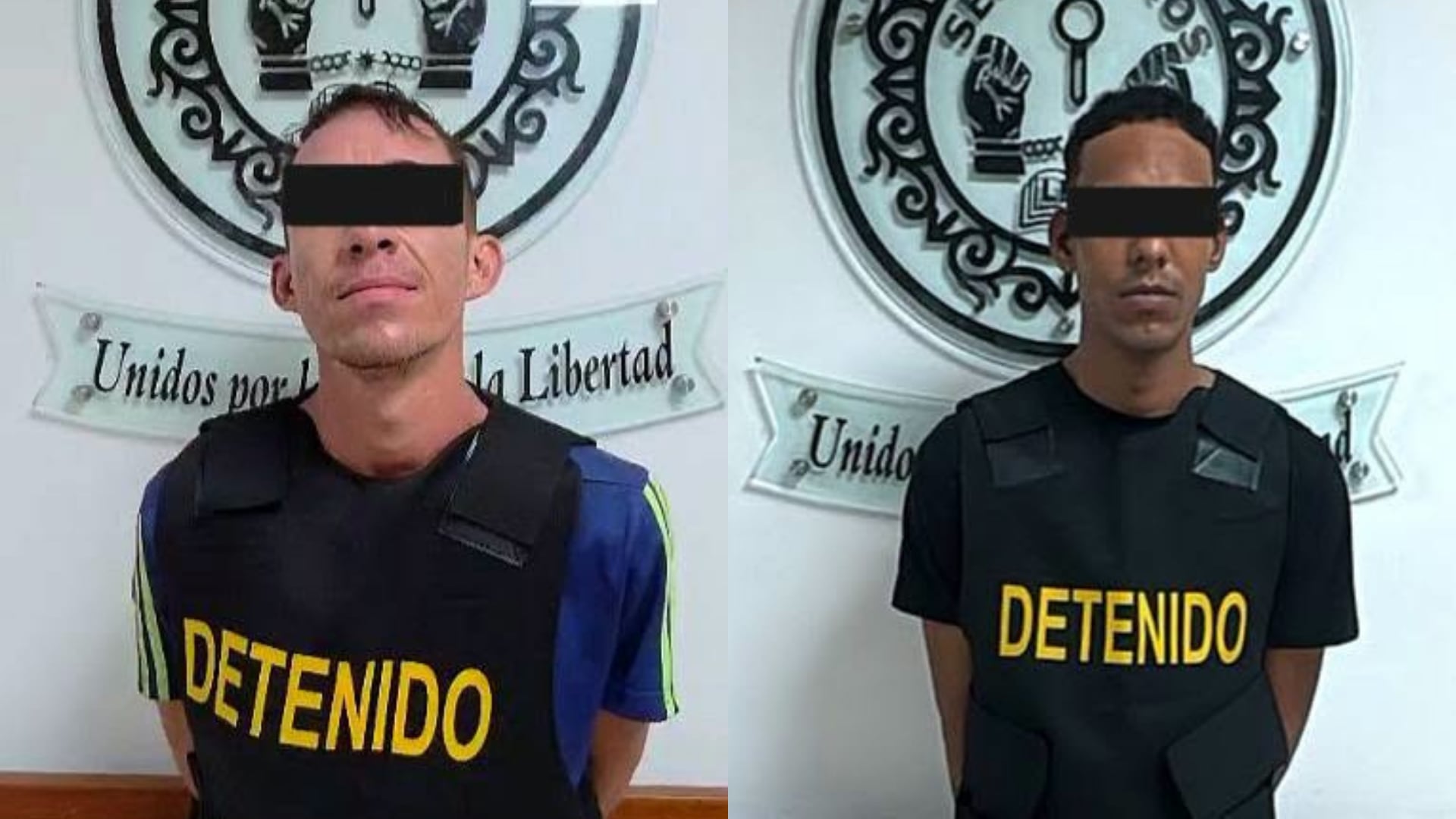 Dos hombres capturados por la Policía Nacional del Perú permanecen bajo custodia como presuntos responsables del secuestro de un universitario en Lima. (Ministerio del Interior)